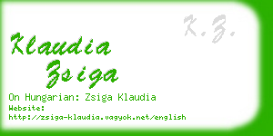 klaudia zsiga business card